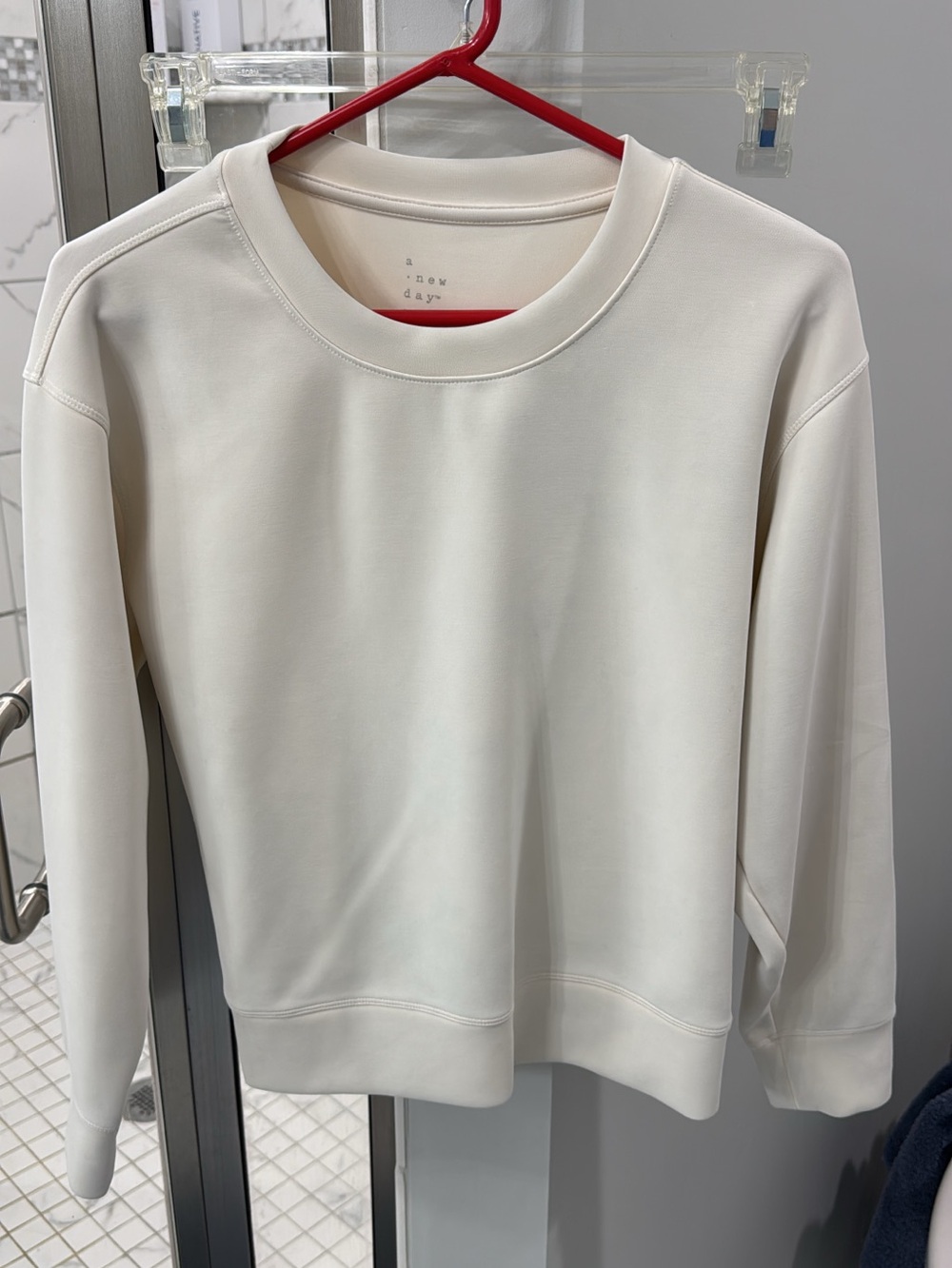 a new day Off-White Crewneck Sweatshirt